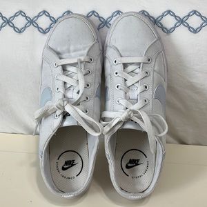 Slides on Nike shoes